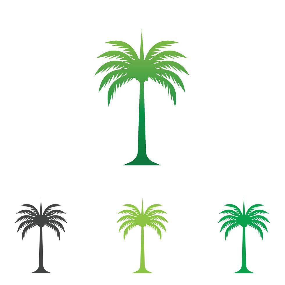 plantilla de logotipo de verano de palmera vector