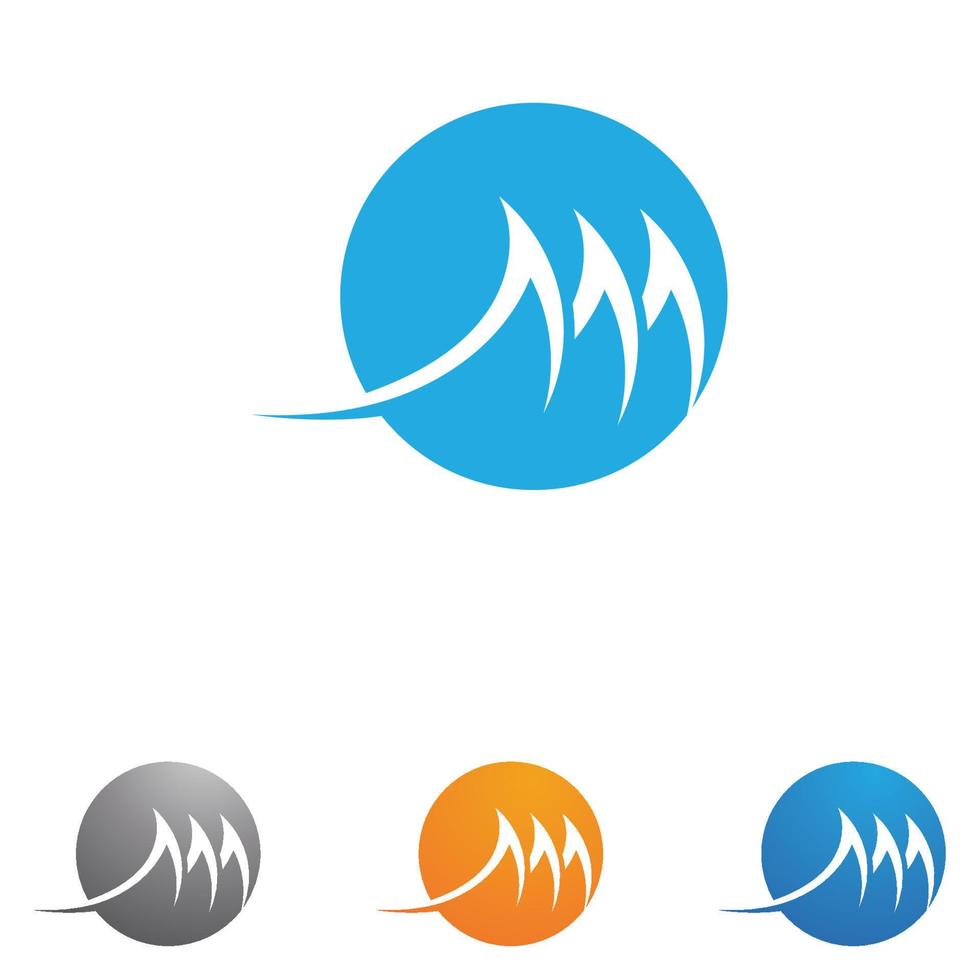 Wave water beach logo vector