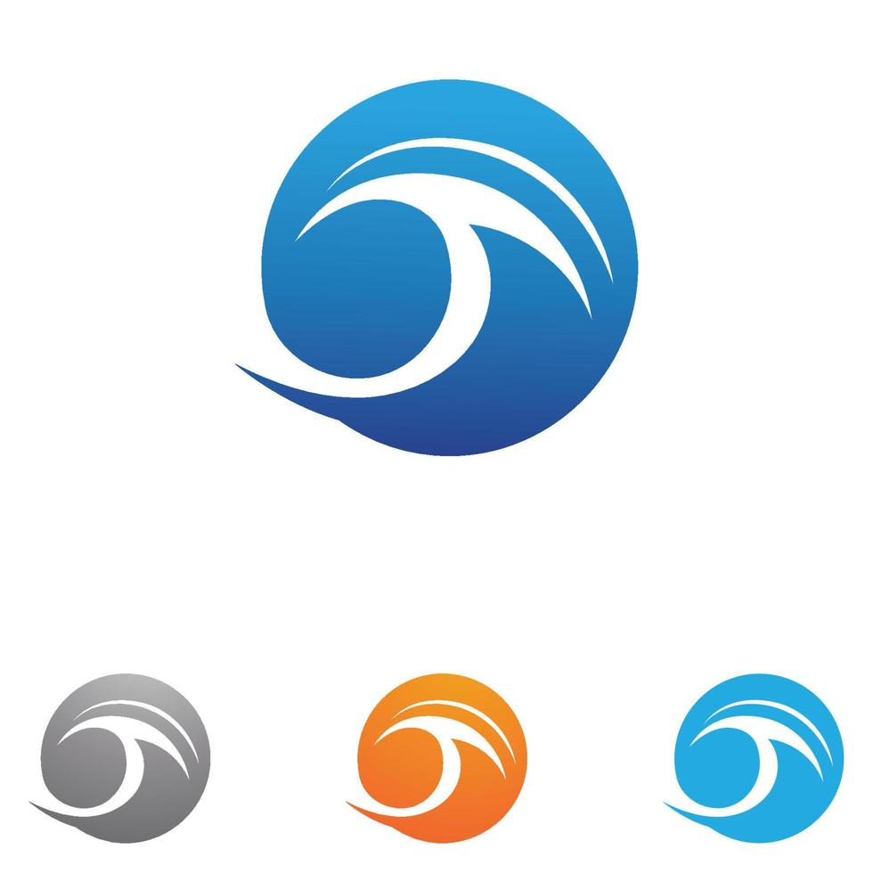 Wave water beach logo vector