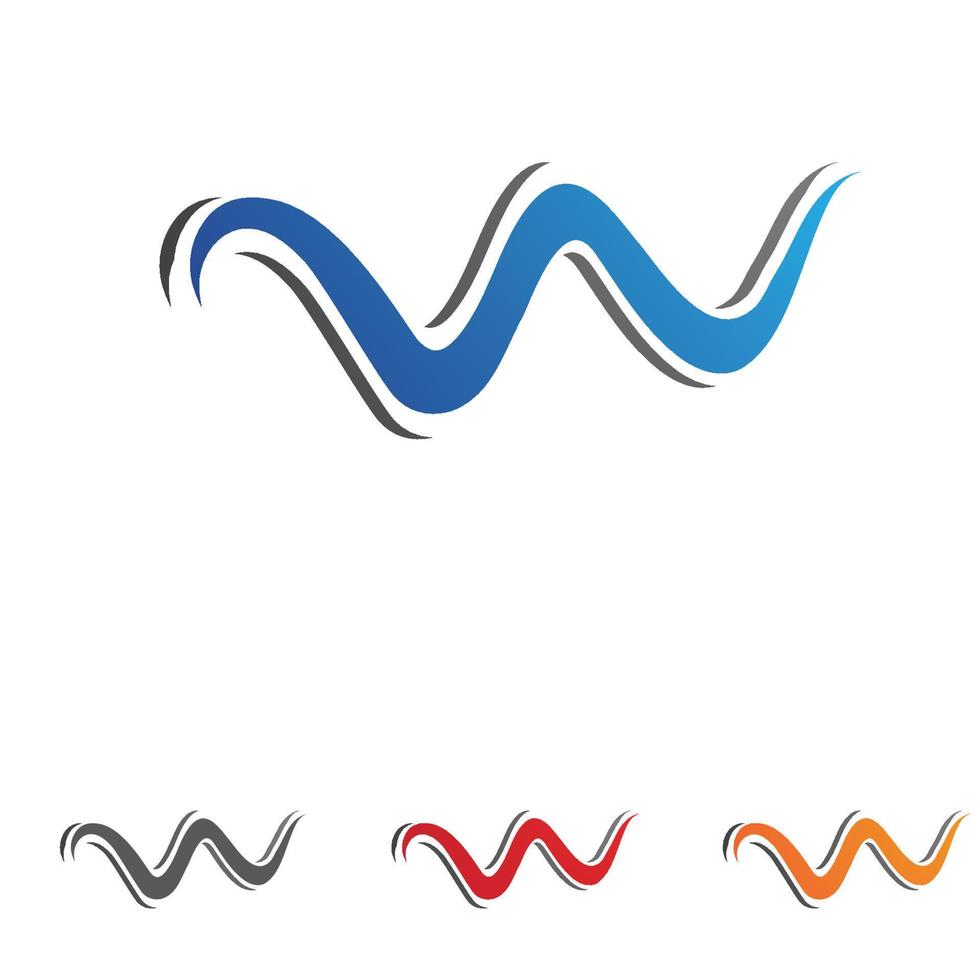 Wave water beach logo vector