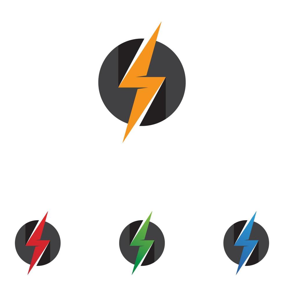 logotipo de rayo y vector de símbolo