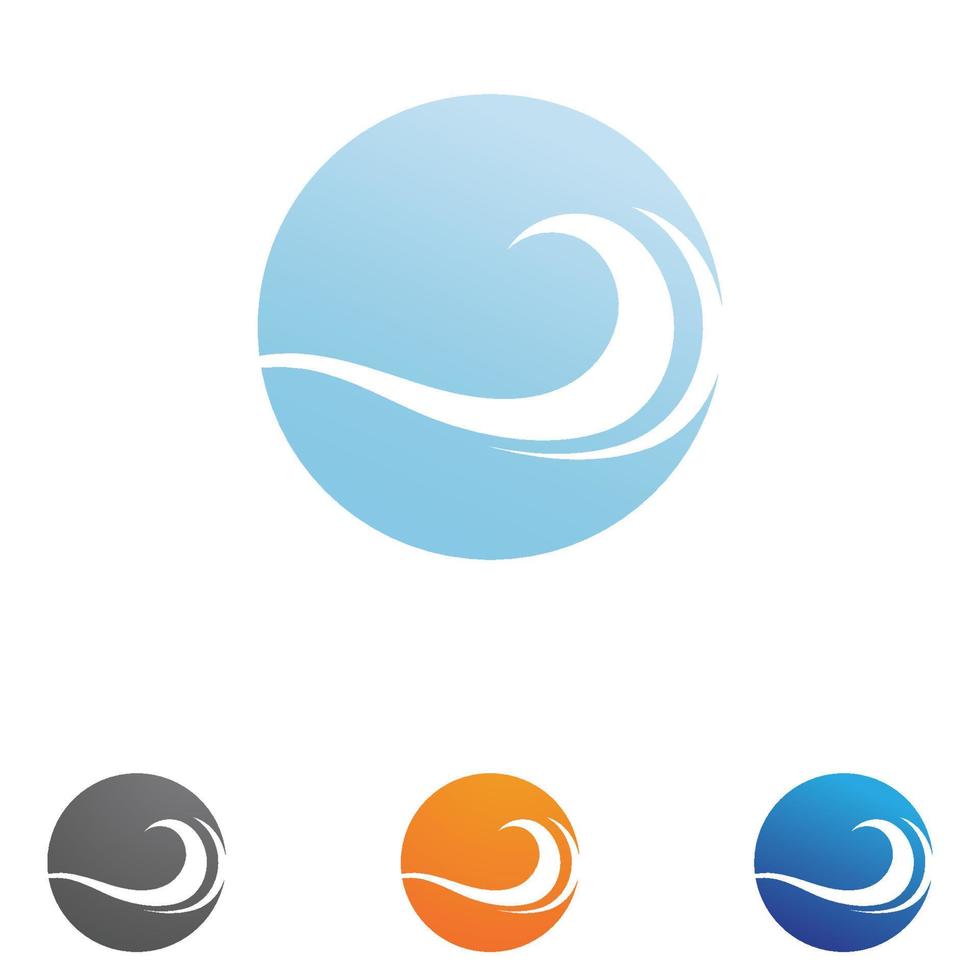 Wave water beach logo vector