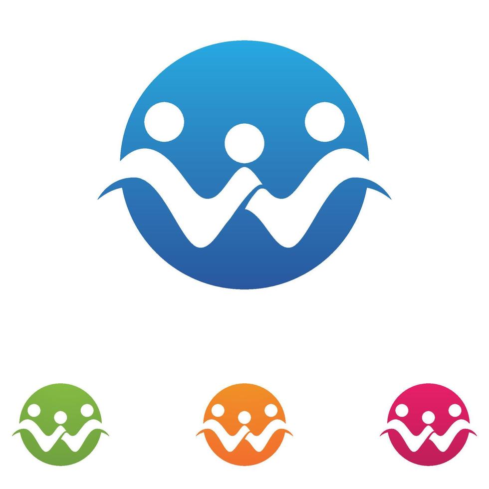 People team Community group logo, network and social icon vector