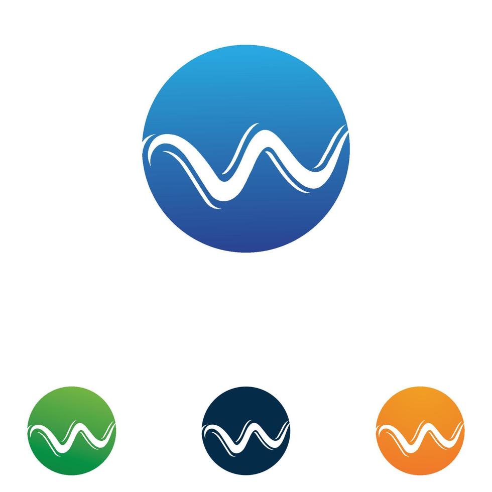 Wave water beach logo vector