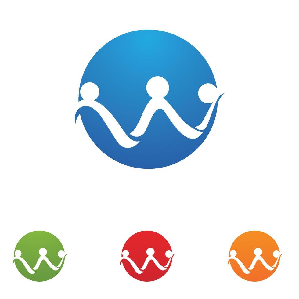 Human character logo sign vector