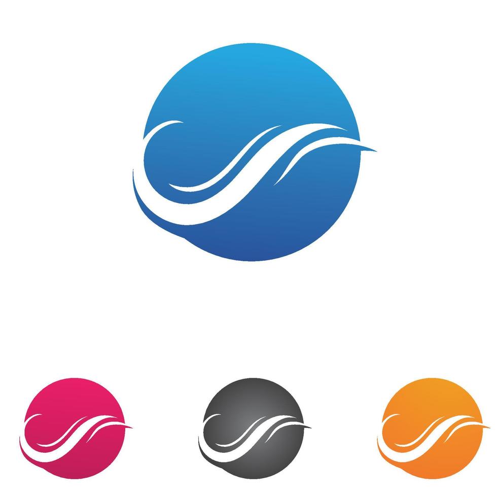 Wave water beach logo vector