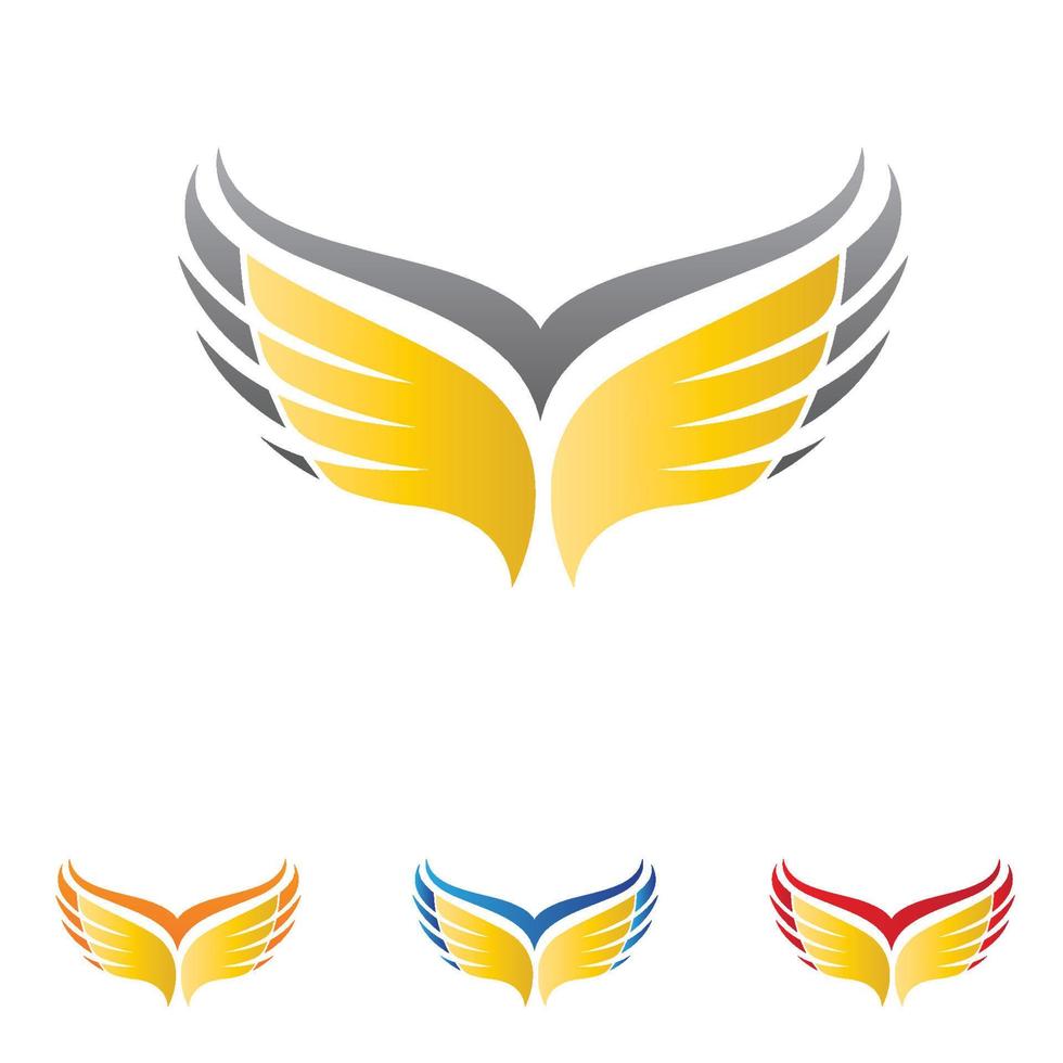 Wing falcon bird  Logo Template vector