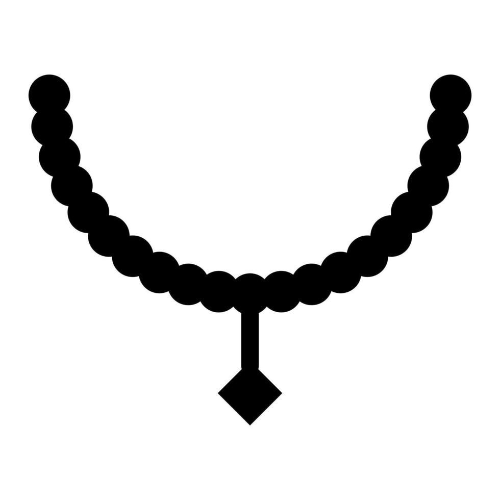 estilo de icono de collar vector