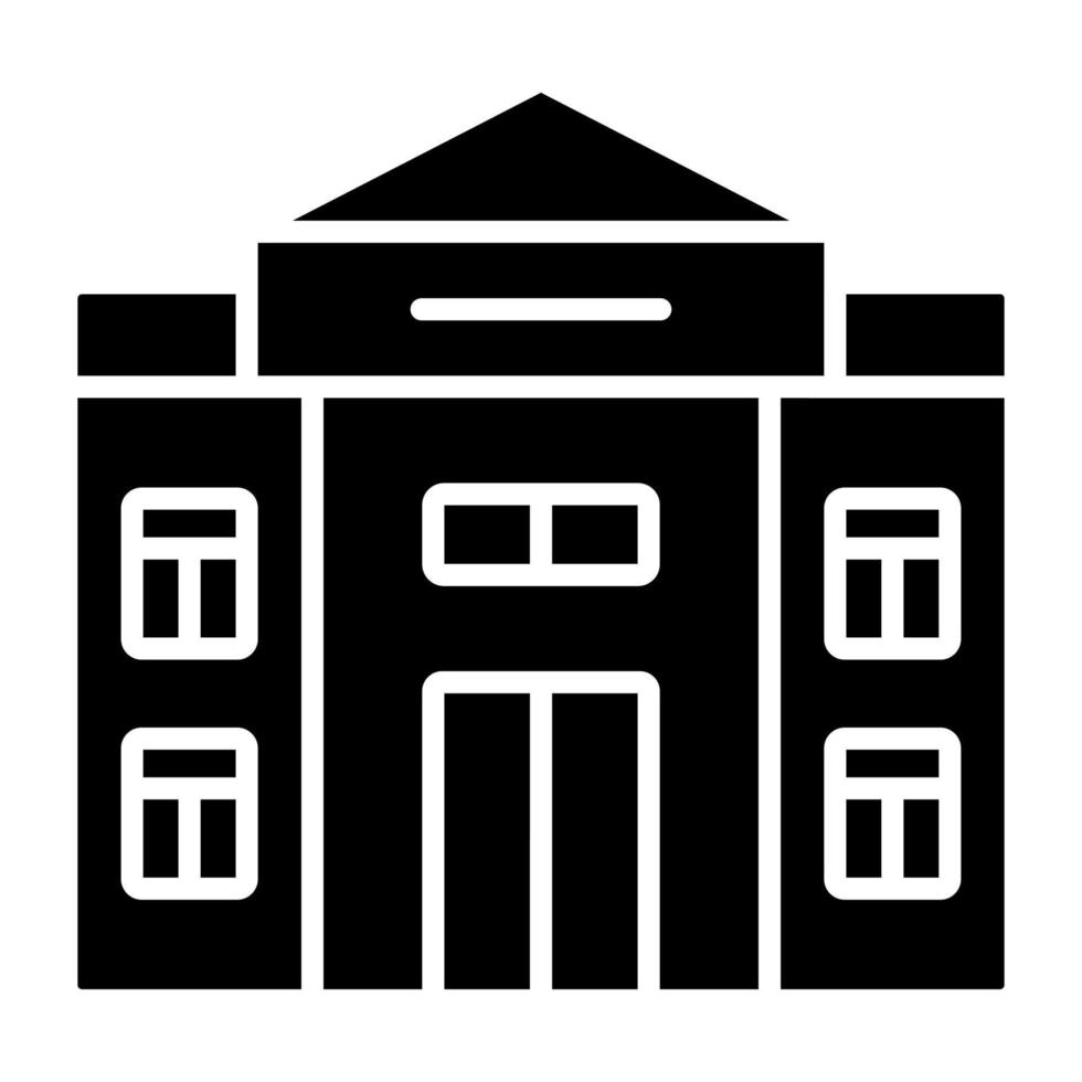 Old Building Icon Style vector
