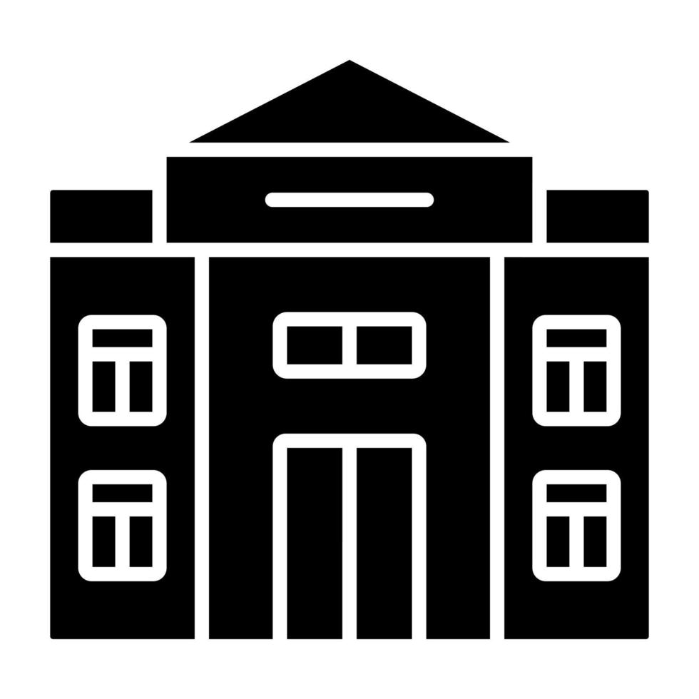 Old Building Icon Style vector