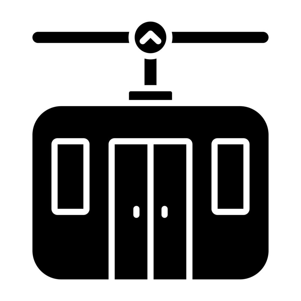Cable Car Icon Style vector