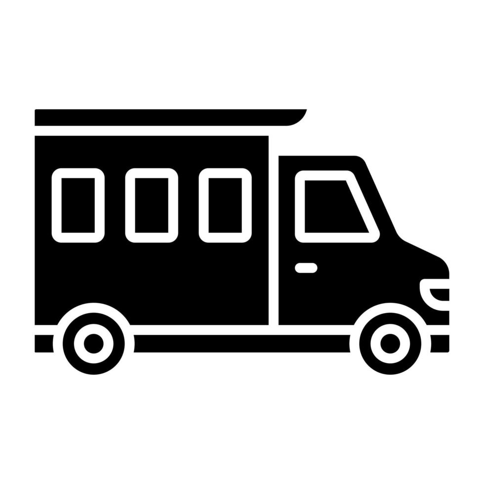 Camper Van Icon Style vector