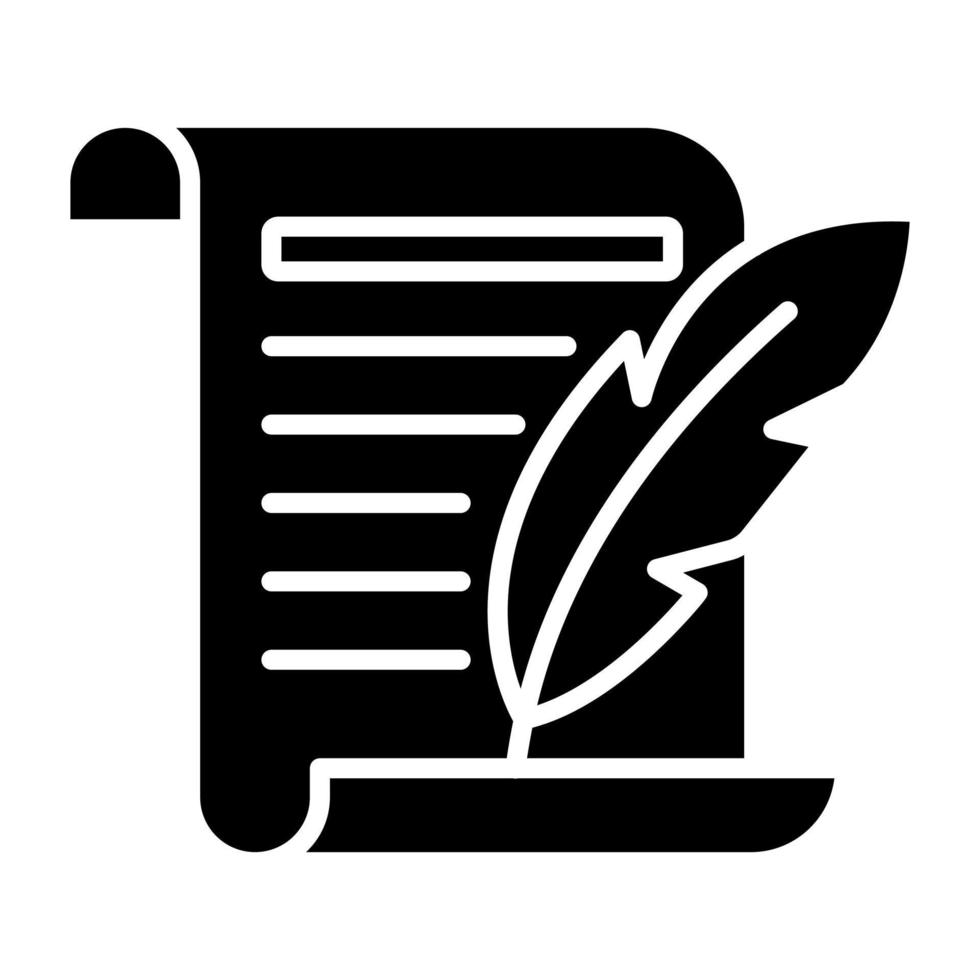 Ink And Quill Icon Style vector