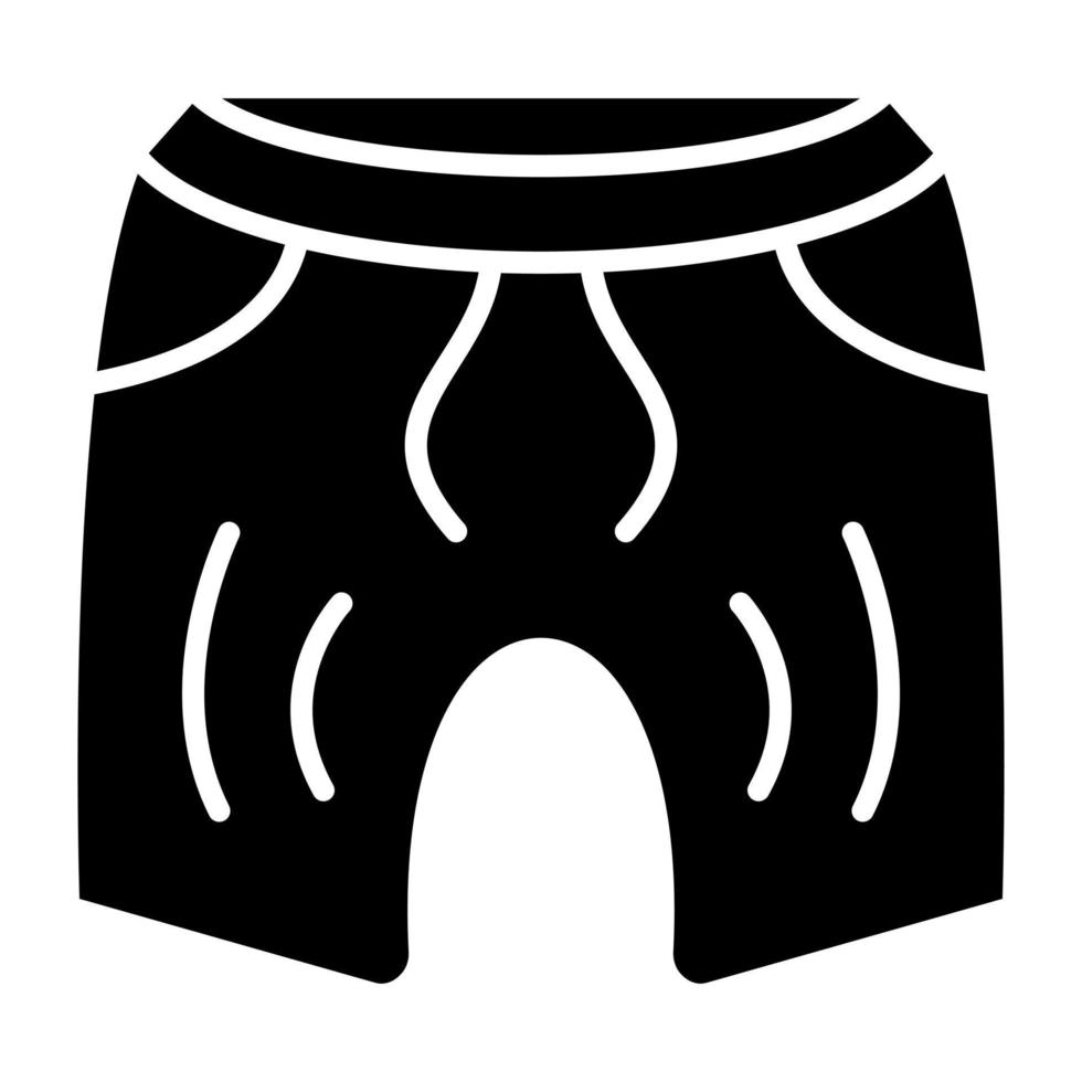 estilo de icono de pantalones cortos vector
