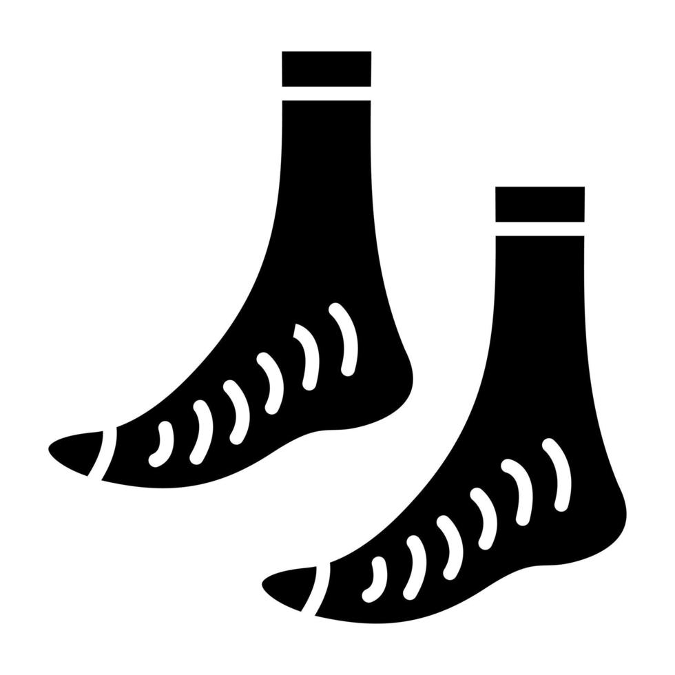 estilo de icono de calcetines vector