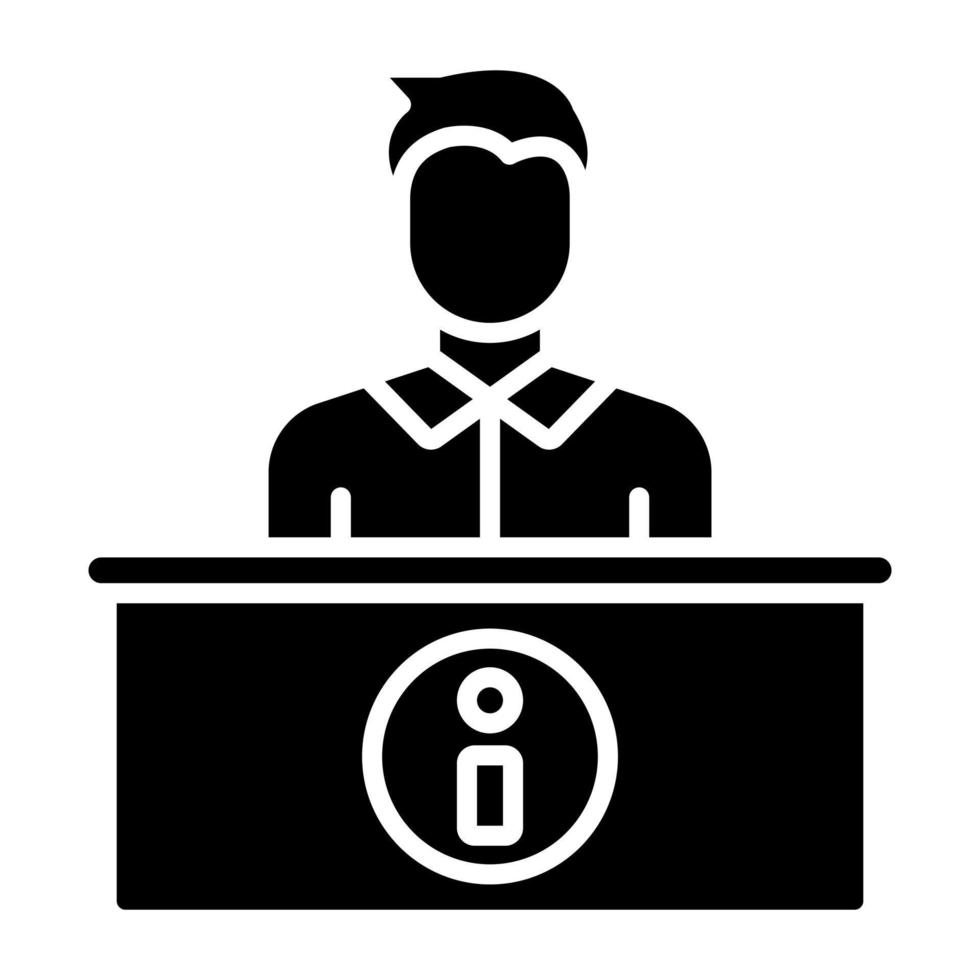 Information Desk Icon Style vector