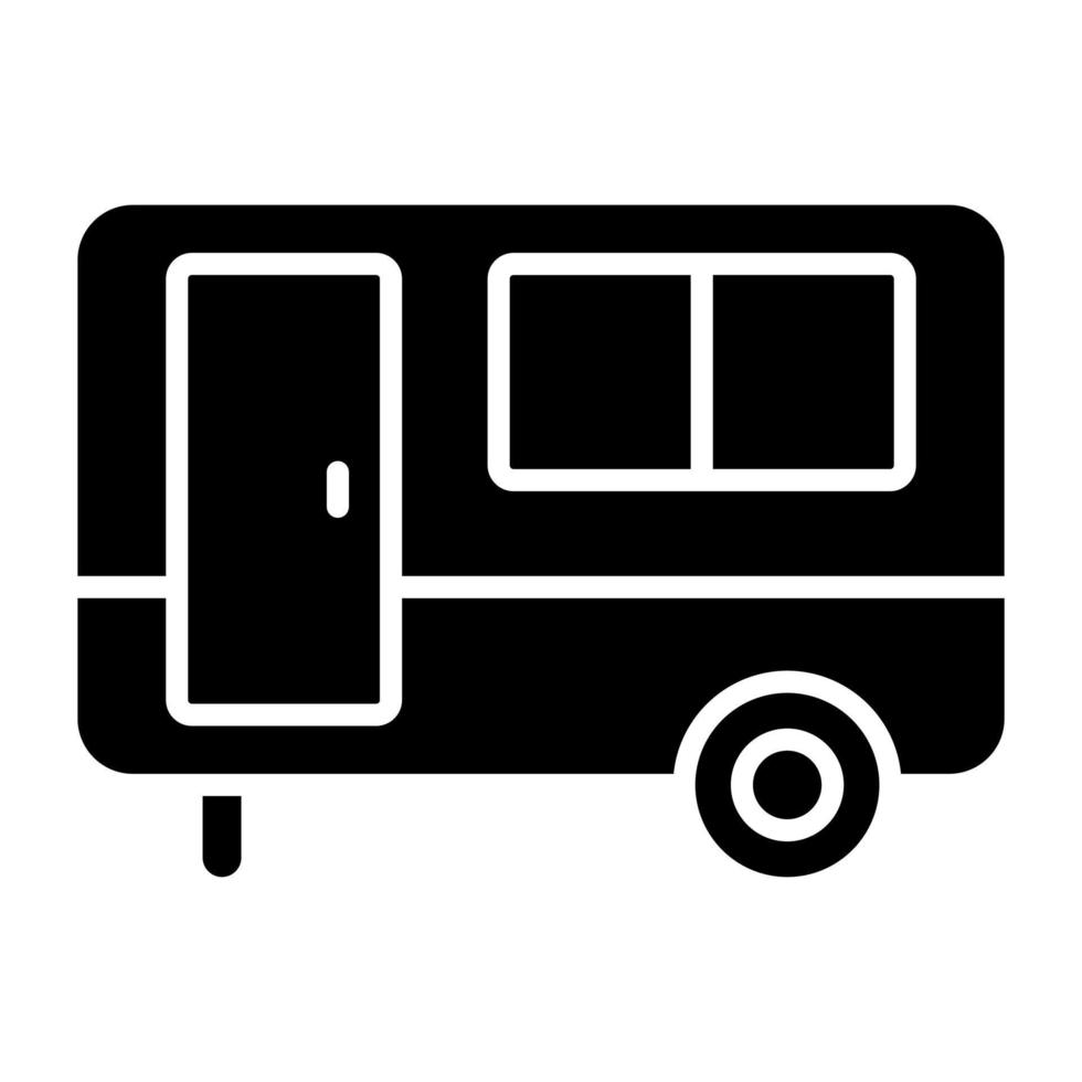 Caravan Icon Style vector