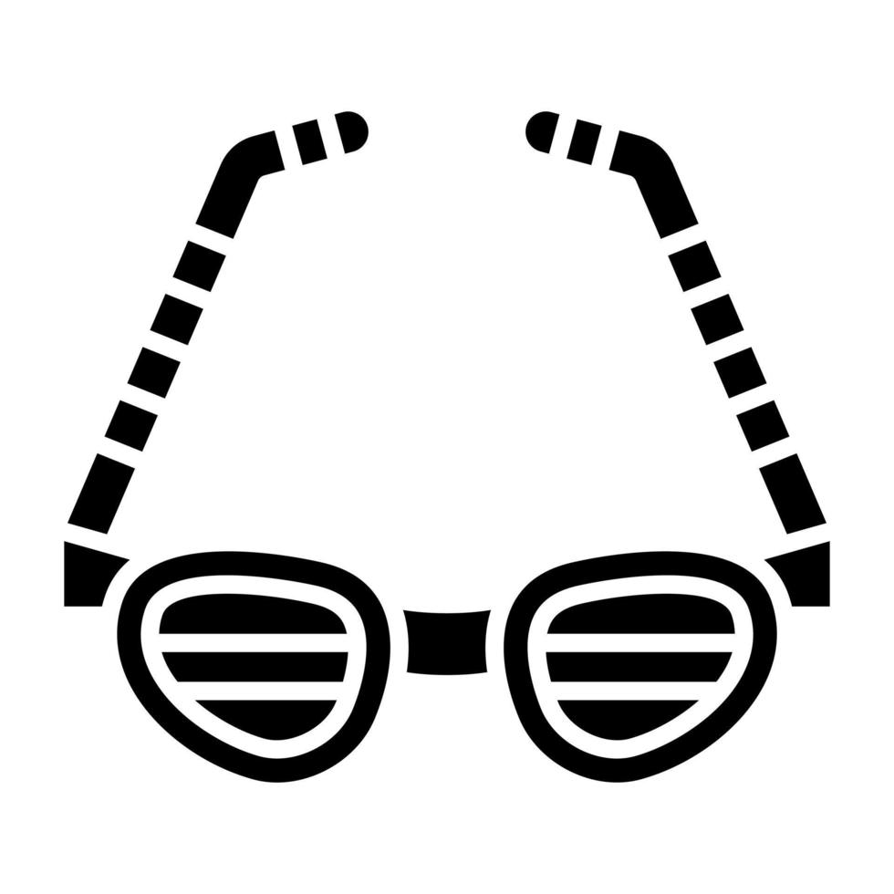 estilo de icono de gafas de fiesta vector