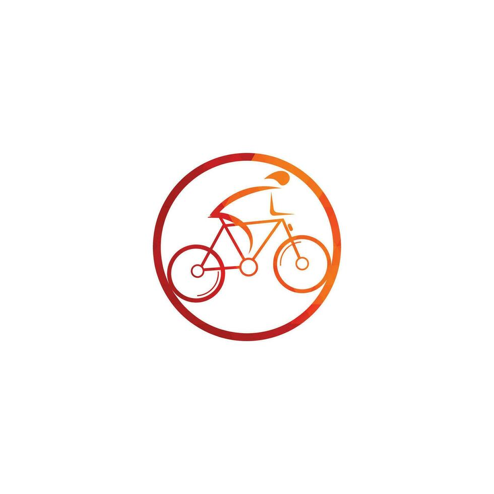 diseño de logotipo de vector de bicicleta. tienda de bicicletas identidad de marca corporativa. logotipo de bicicleta.