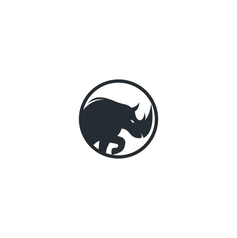 Rhino logo vector design. Rhinos logo for sport club or team. Rhino head icon.