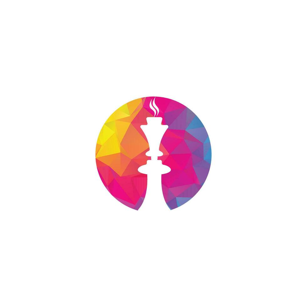 Hookah logo design, label, badge. Shisha logo. Arabian bar or house, shop. Hookah and shisha logo vector