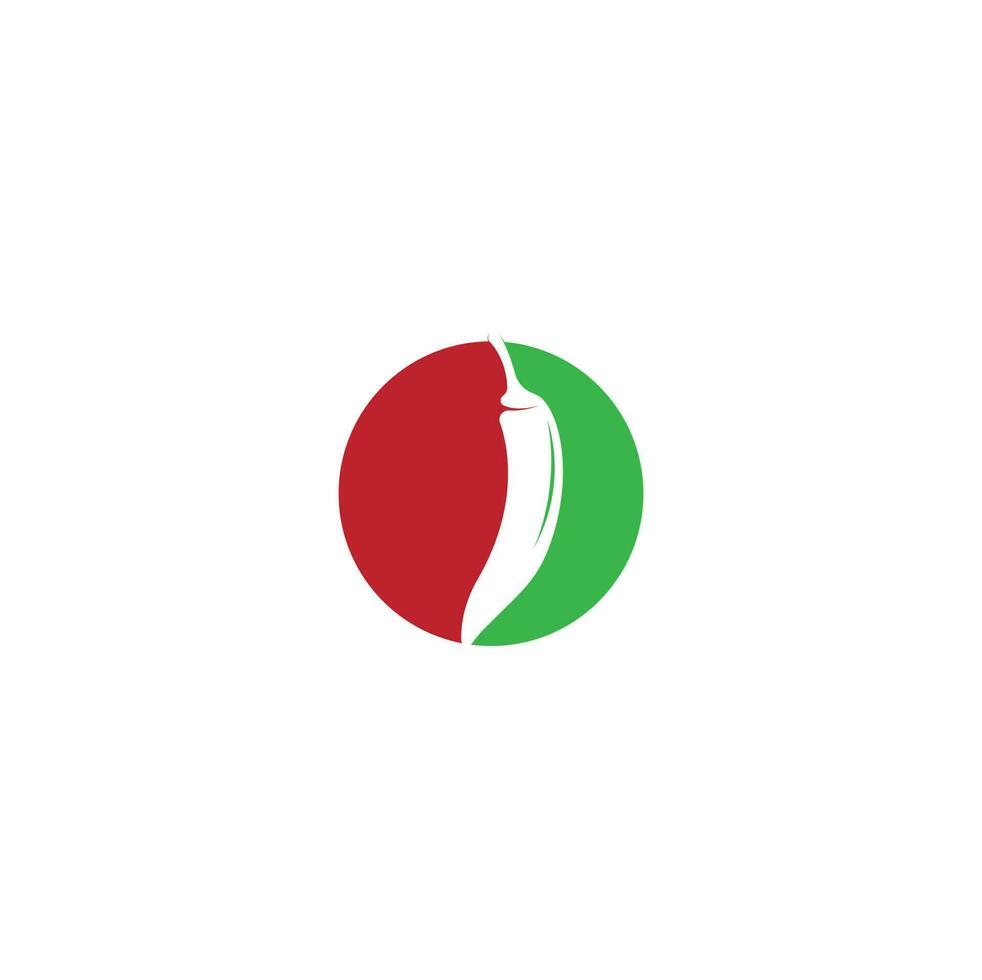 Chili hot and spicy food vector logo design inspiration. Chili pepper icon vector logo template.