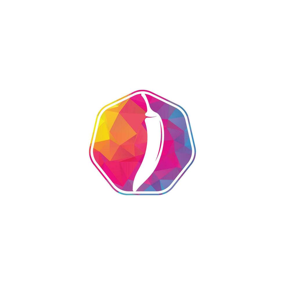 Chili hot and spicy food vector logo design inspiration. Chili pepper icon vector logo template.