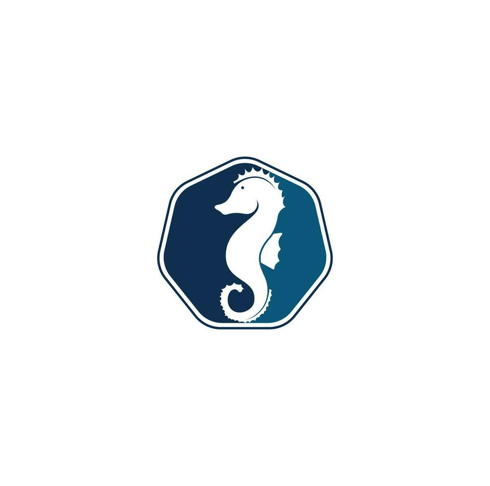 diseño de logotipo de vector de caballito de mar