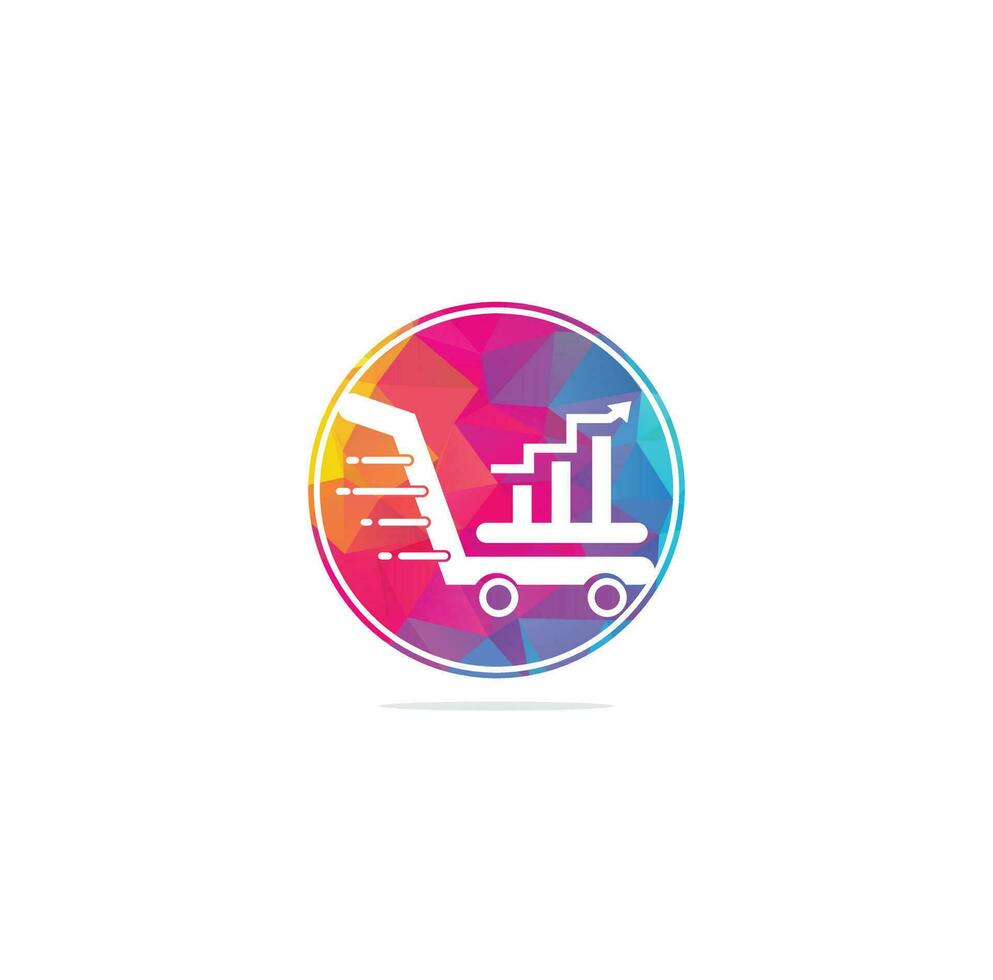 Business finance logo. market finance logo design vector. Finance cart logo. vector