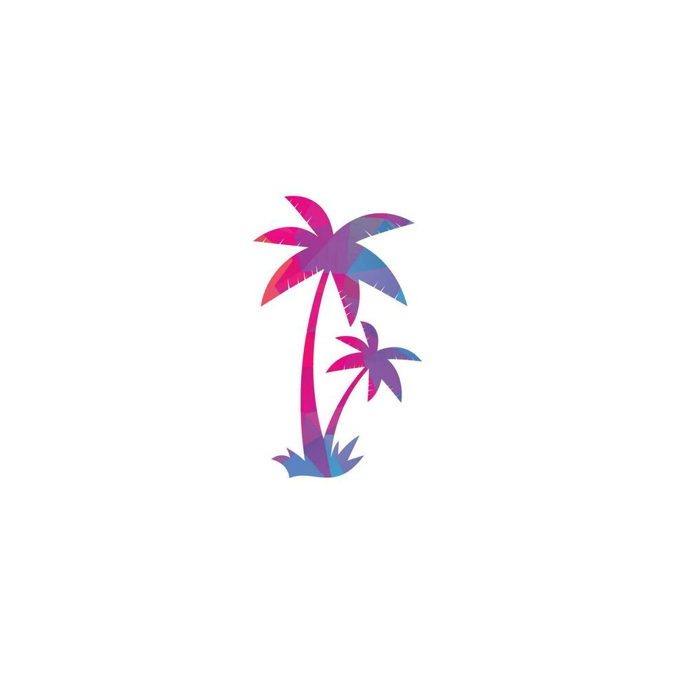 diseño de logo de playa tropical y palmera. diseño de logotipo de vector de palmera simple creativo. logotipo de playa