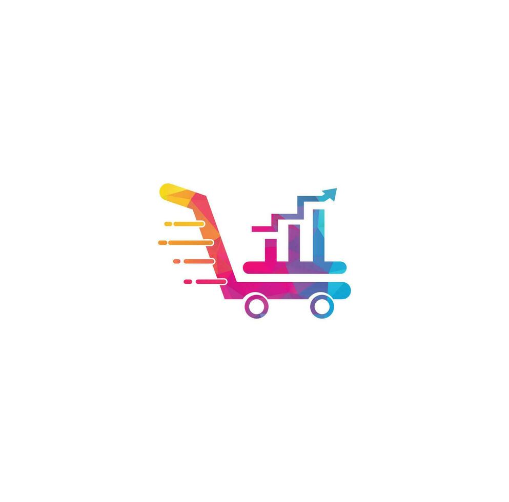 Business finance logo. market finance logo design vector. Finance cart logo. vector