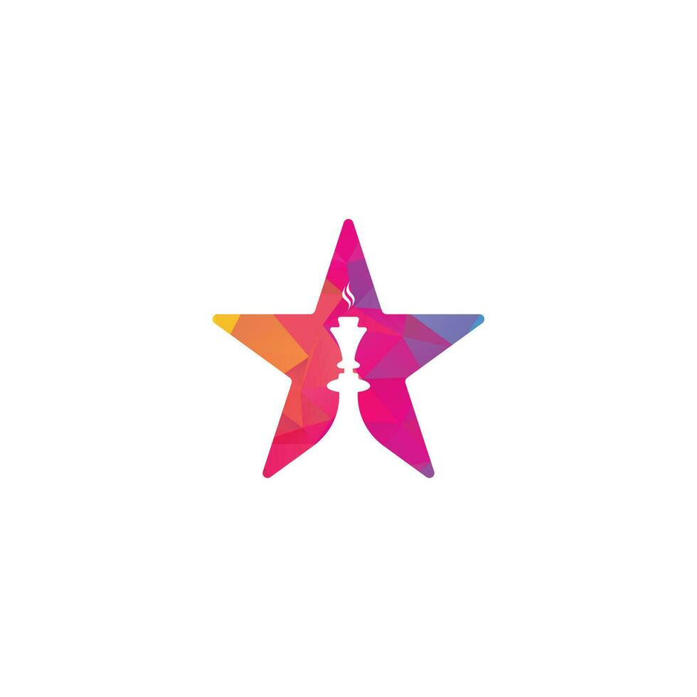 Hookah star shape concept logo design. Hookah and shisha logo vector
