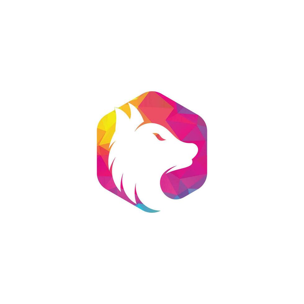 diseño de logotipo de lobo. diseño de logotipo de lobo profesional moderno. vector de logotipo de cabeza de lobo