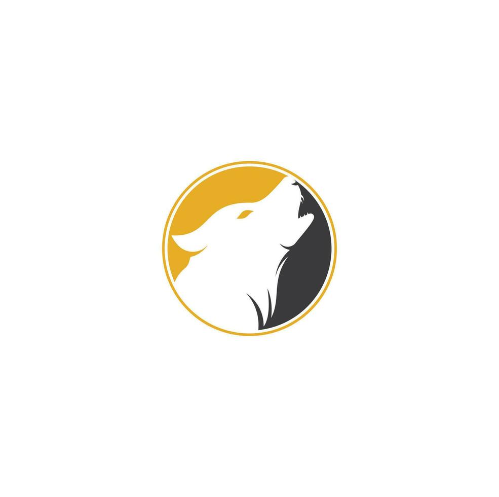 diseño de logotipo de lobo. diseño de logotipo de lobo profesional moderno. vector de logotipo de cabeza de lobo