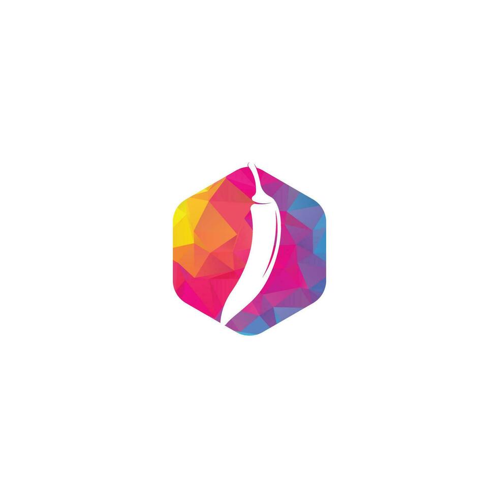 Chili hot and spicy food vector logo design inspiration. Chili pepper icon vector logo template.
