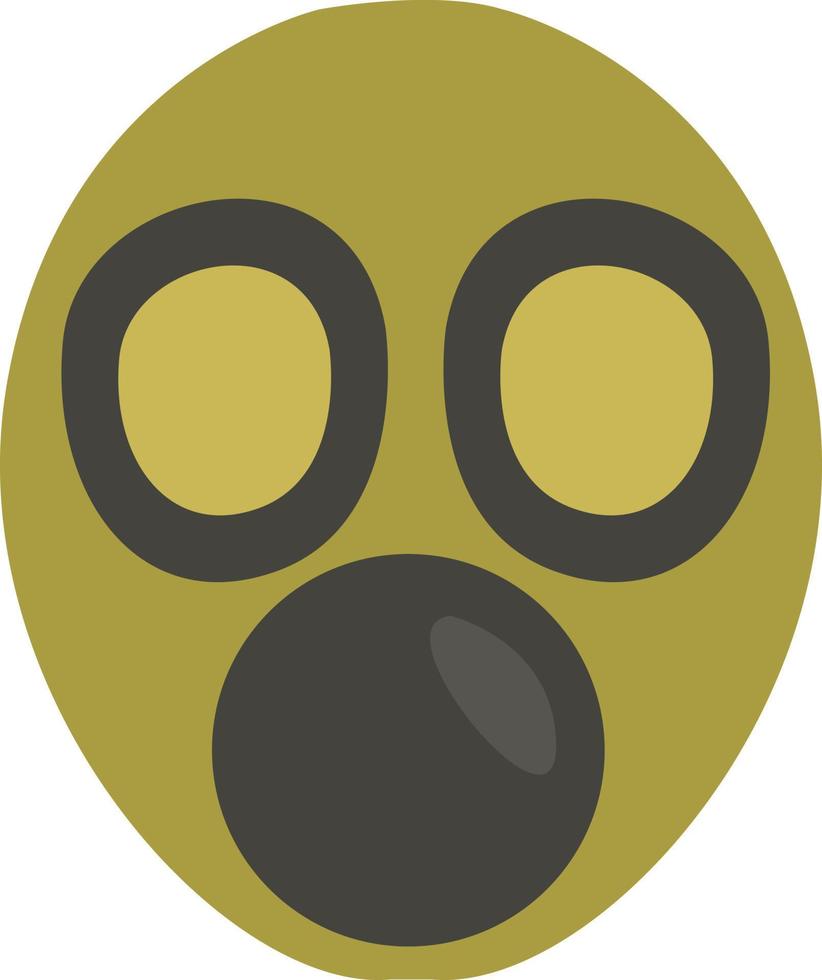 Green gas mask, illustration, vector, on a white background. vector