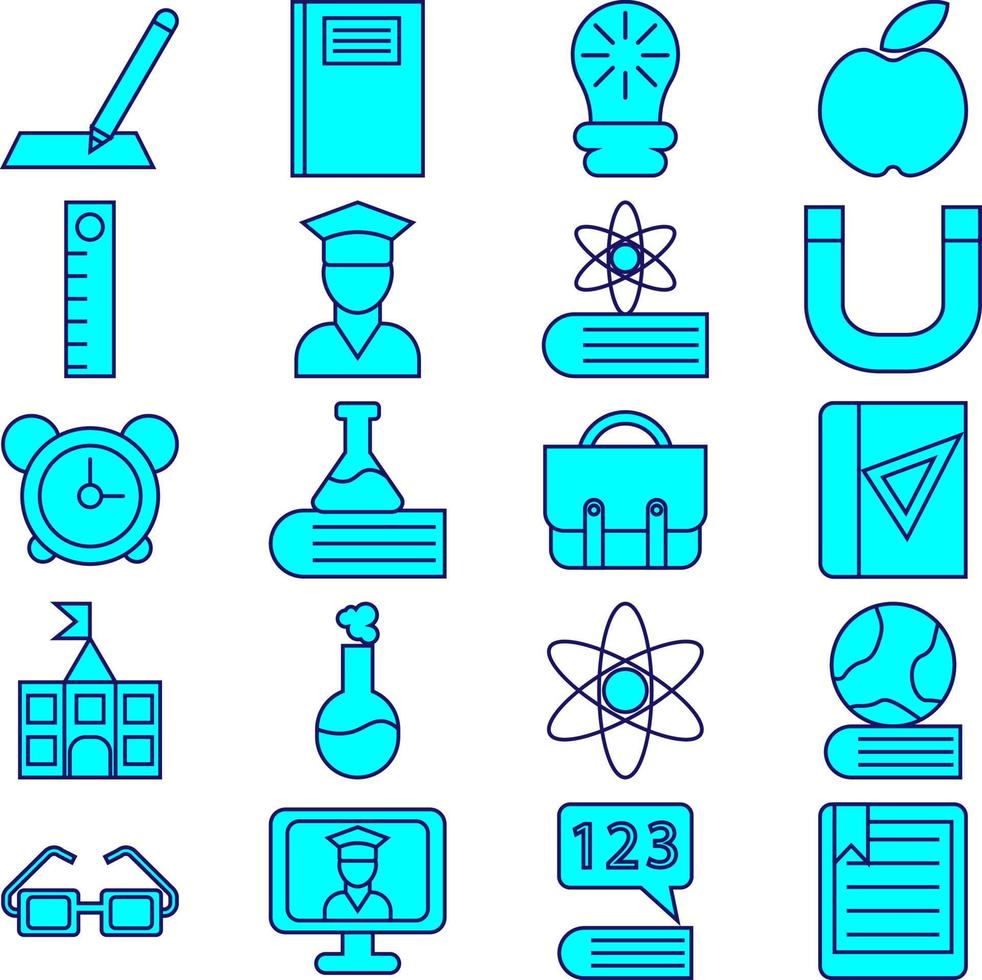 Education subjects, illustration, vector on a white background.