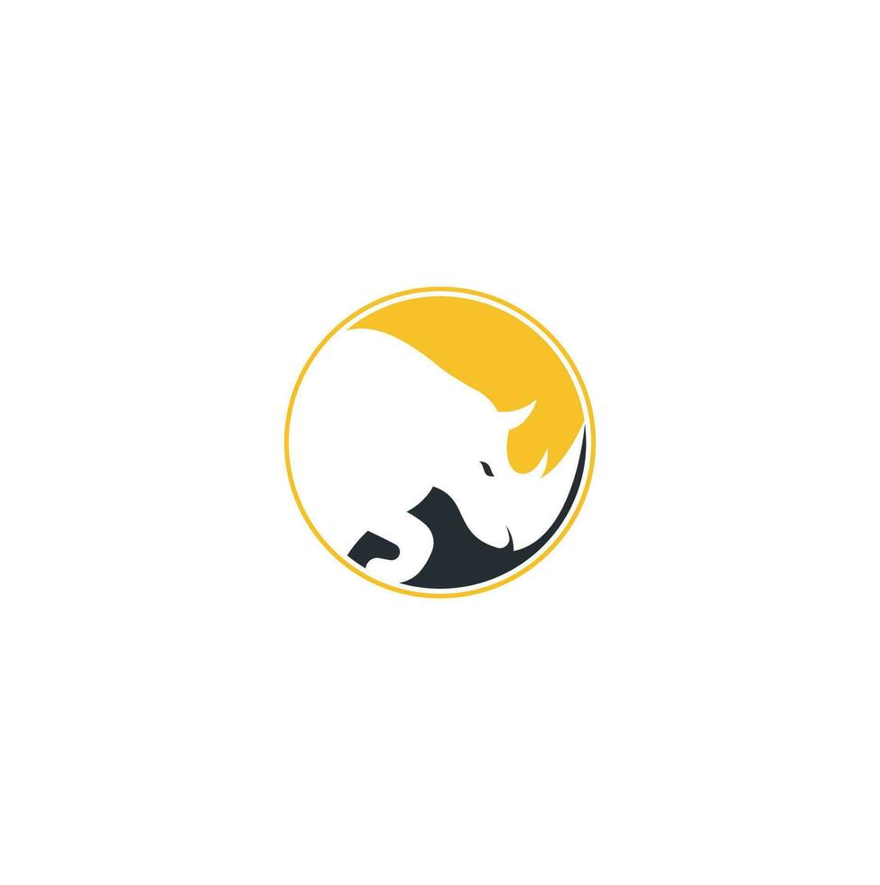 Rhino logo vector design. Rhinos logo for sport club or team. Rhino head icon.