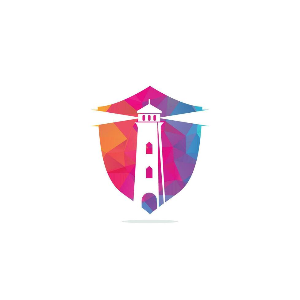 Lighthouse vector logo design. Lighthouse icon logo design vector template illustration.