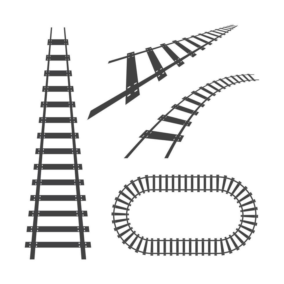 Train tracks vector icon design