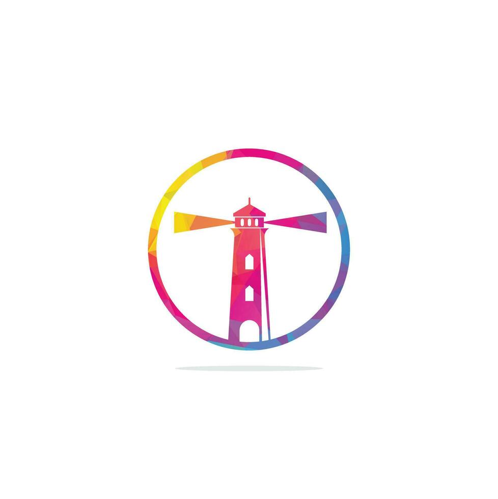 Lighthouse vector logo design. Lighthouse icon logo design vector template illustration.