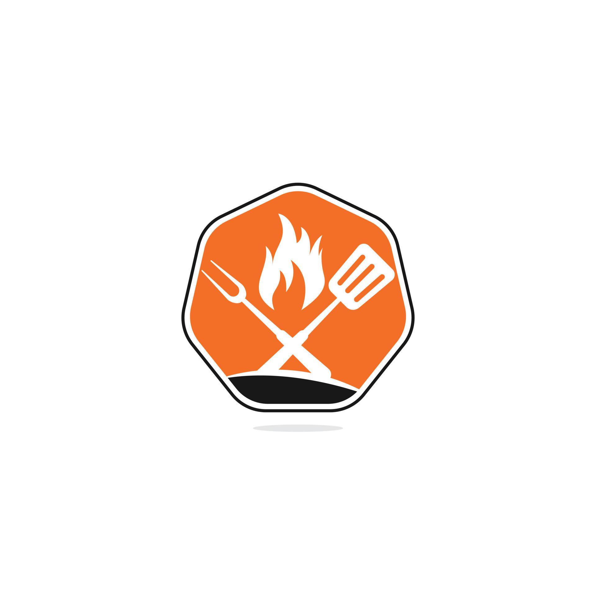 Hot Grill Logo Templates. Grill logo design 13636026 Vector Art at Vecteezy
