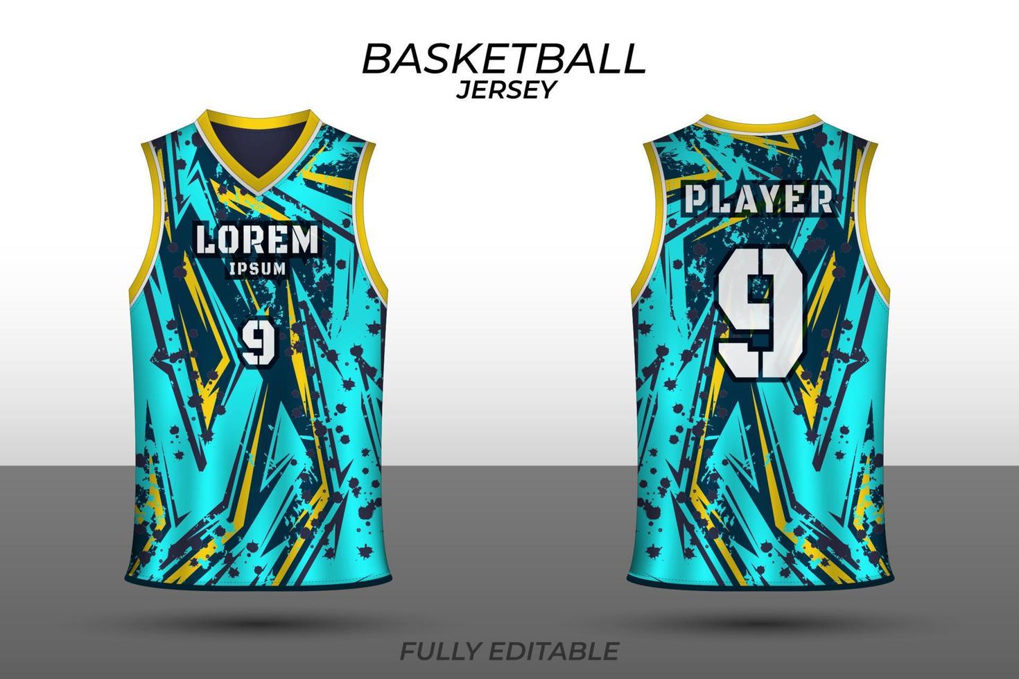 Basketball jersey design template. Uniform front and back. Sports jersey  vector. 13636091 Vector Art at Vecteezy