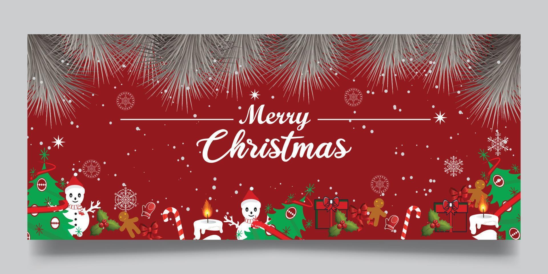 Christmas banner template vector