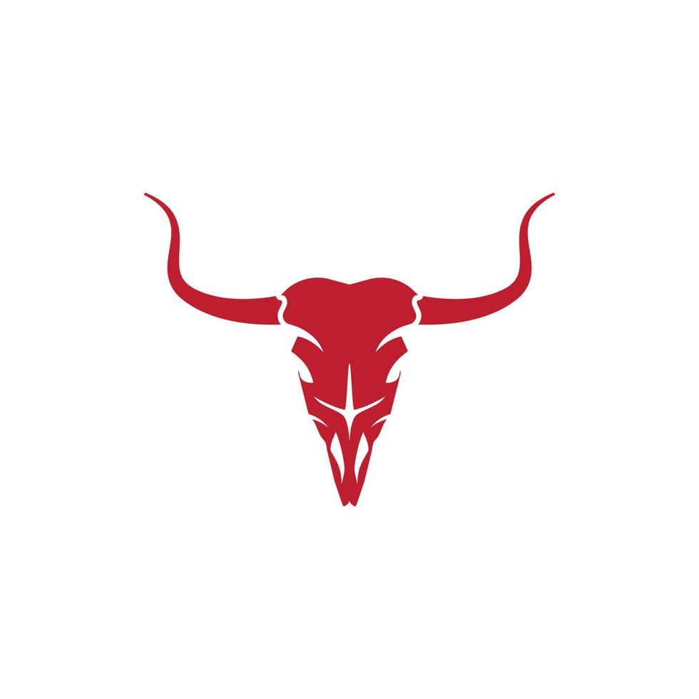 Bull Skull vector icon illustration