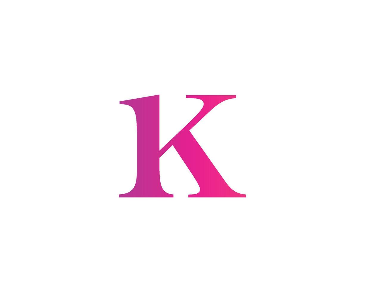 plantilla de vector de diseño de logotipo k