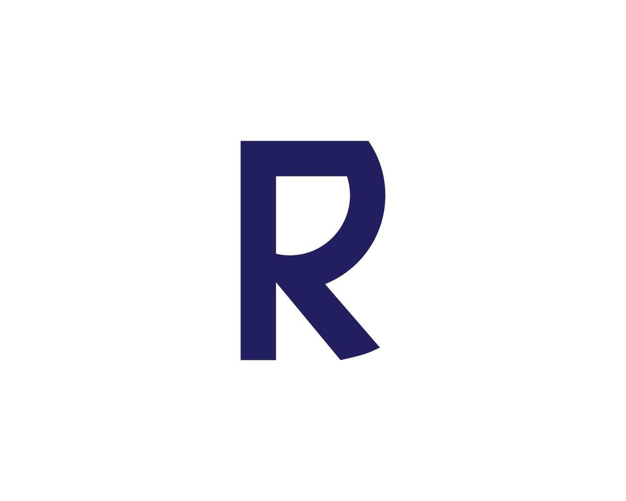 R logo design vector template