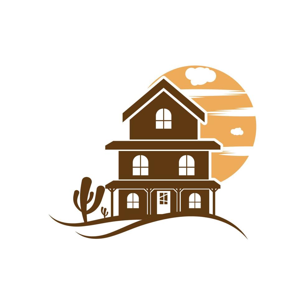 Buliding West vector icon illustration