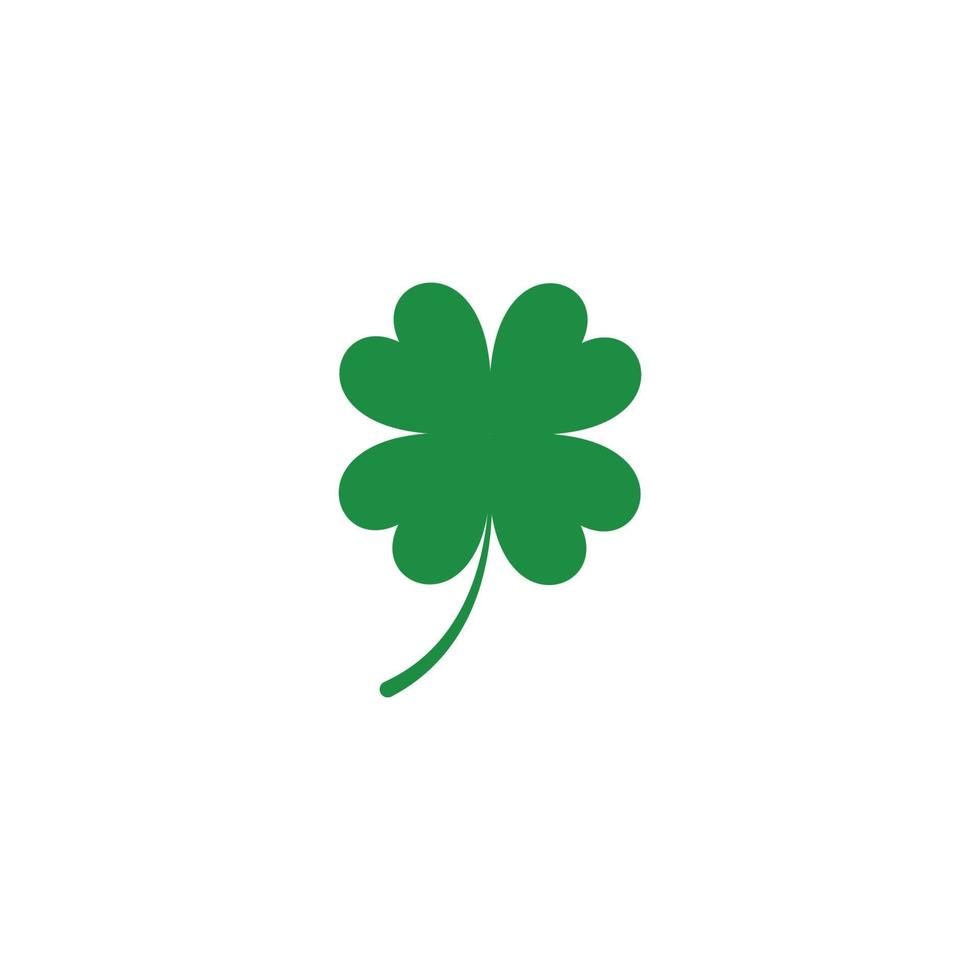 Green Clover Leaf  icon Template vector