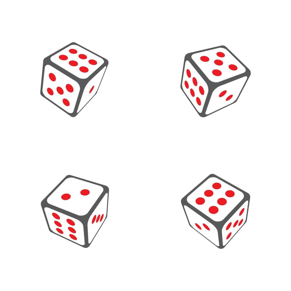 Dice vector icon design template